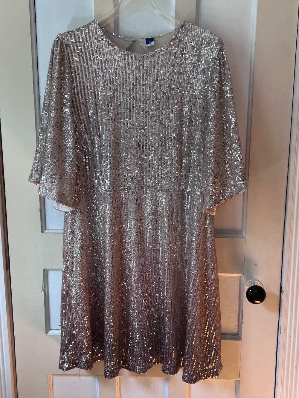 Old Navy Ombré Sequin Cut-Out Back Dress XL